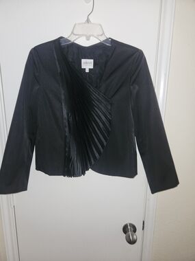 Armani Black Women's Pleated Front Blazer